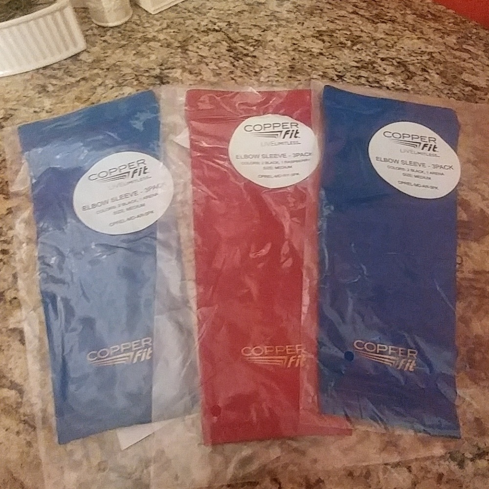 Copper Fit Elbow Sleeves 3 PACK MEDIUM